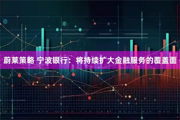 蔚莱策略 宁波银行:将持续扩大金融服务的覆盖面